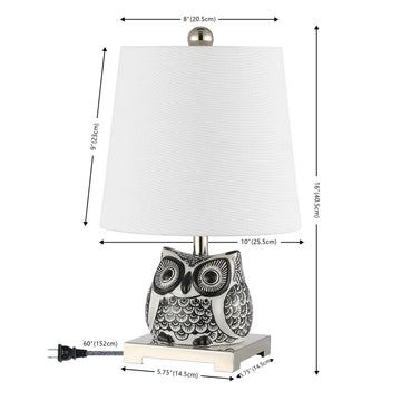Justina 16" Ceramic Mini LED Table Lamp - JONATHAN Y